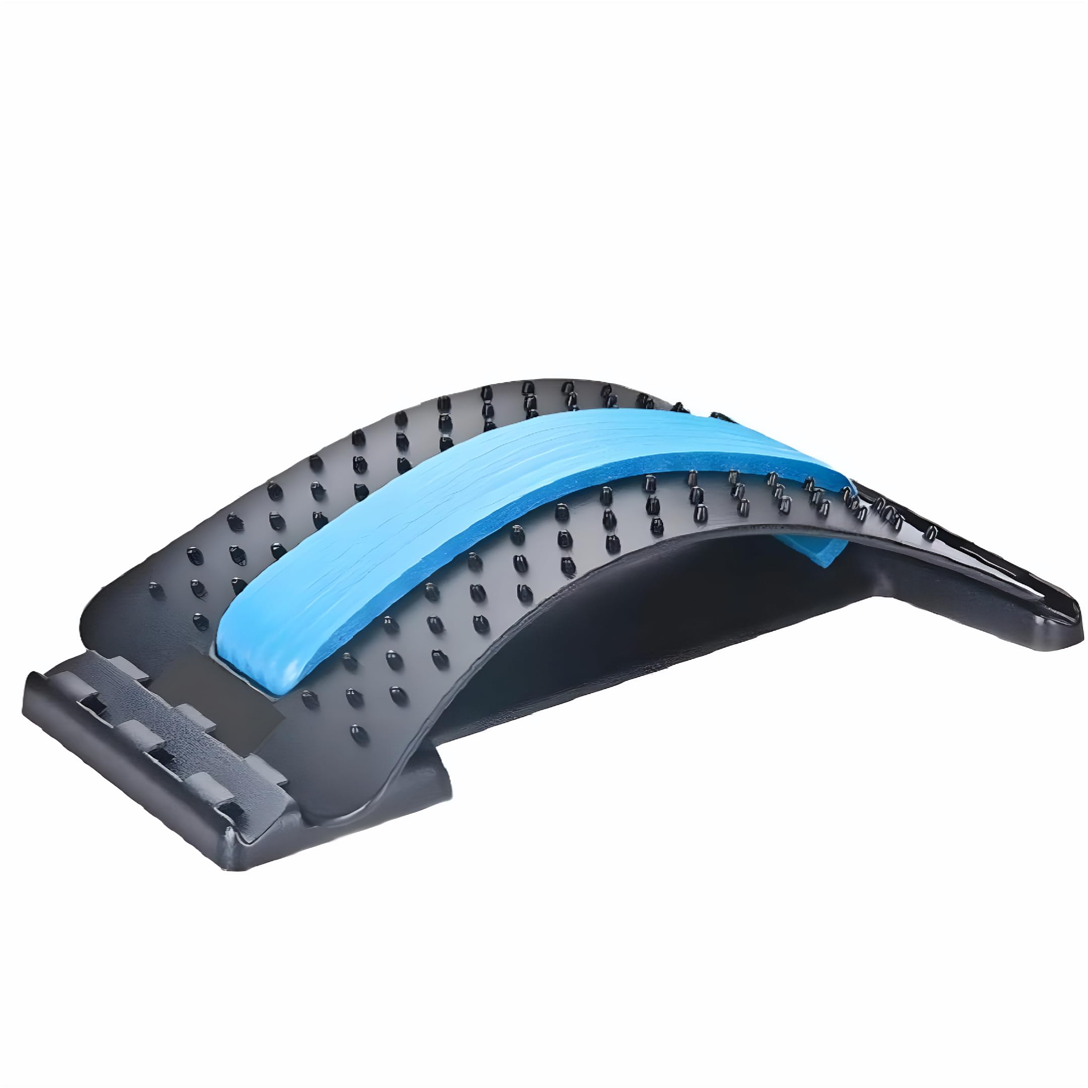 nalkot Back Stretcher for Lower and Upper Back Pain Relief 3 Level Back Cracking Device for Herniated Disc Scoliosis Spine Decompression Support Back Cracker Board (Black)